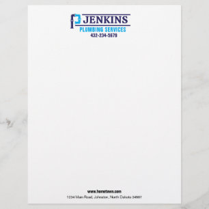 Professional Plumbing Service Custom Letterhead