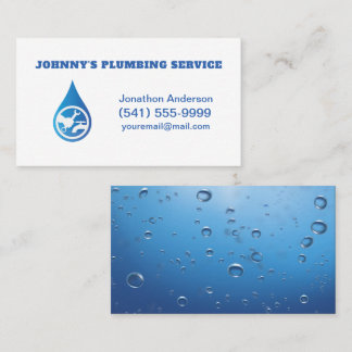 Professional Plumbing Service Water Plumber Business Card