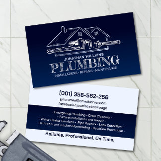 Professional Plumbing Services  Business Card