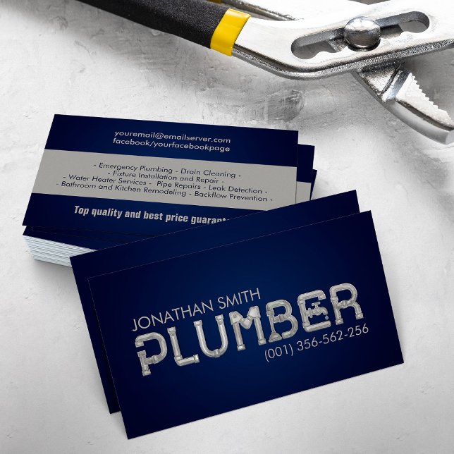 Professional Plumbing Services  Business Card (Creator Uploaded)