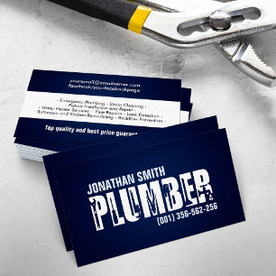 Professional Plumbing Services Business Card