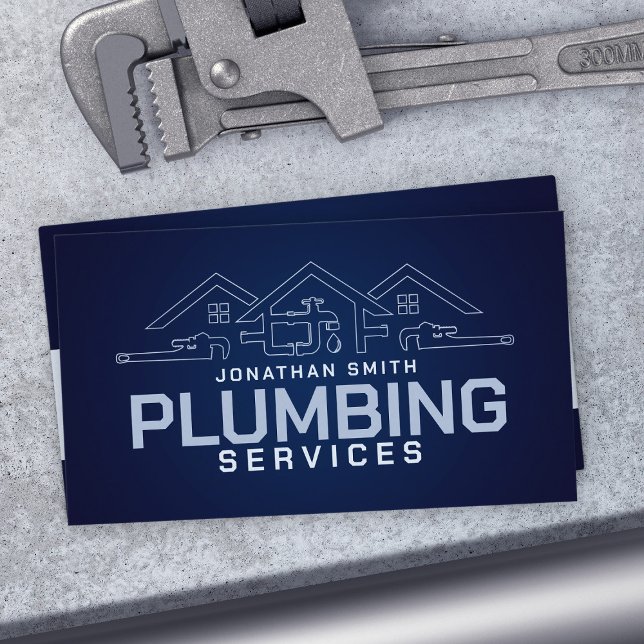 Professional Plumbing Services  Business Card (Creator Uploaded)