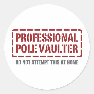 Professional Pole Vaulter Classic Round Sticker