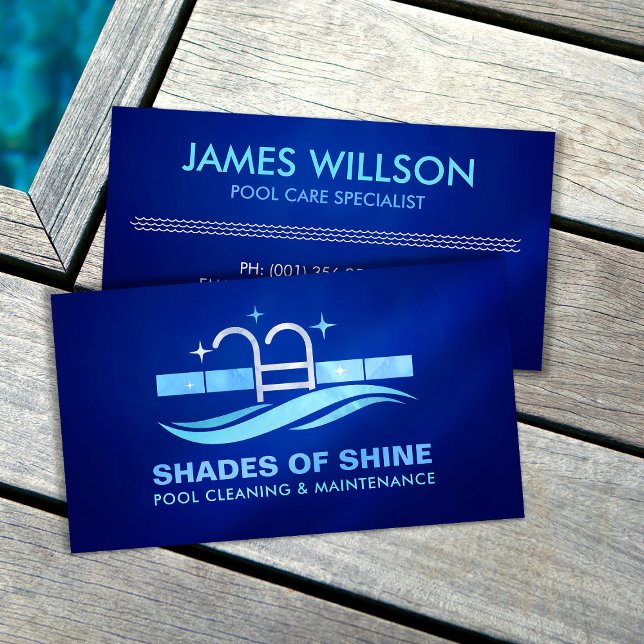 Professional Pool Cleaning Services Business Card (Creator Uploaded)