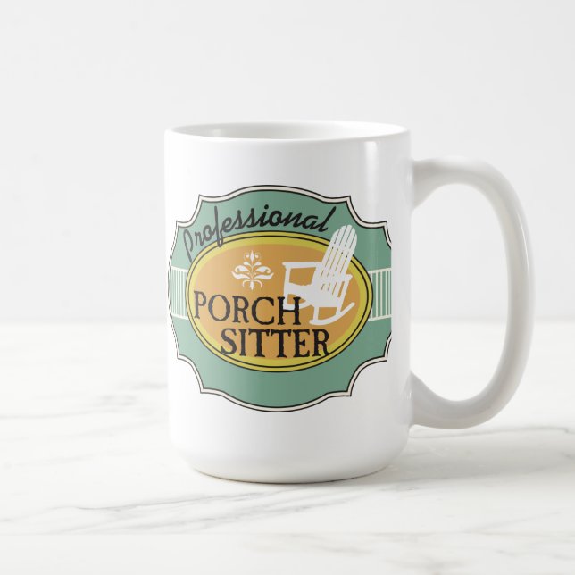 Professional Porch Sitter Logo Coffee Mug (Right)