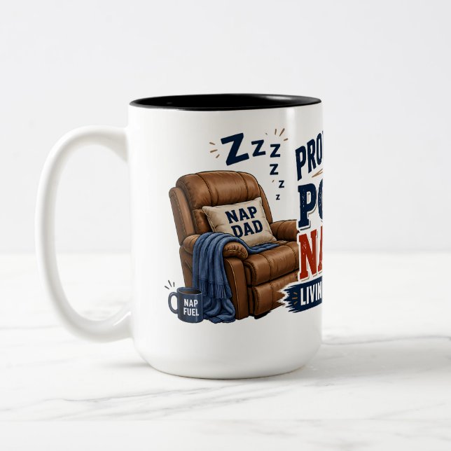 Professional Power Napper Funny Dad Mug (Left)