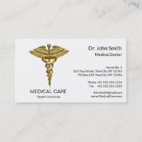 Professional Precious Medical Gold Caduceus