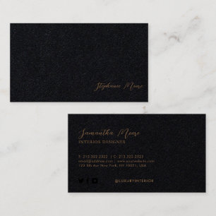 Professional Premium Black and Brown Signature Business Card