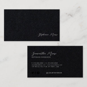 Professional Premium Black and White Signature Business Card
