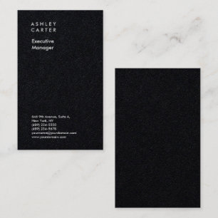Professional premium black plain minimalist modern business card