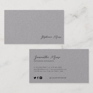 Professional Premium Grey and Black Signature Business Card