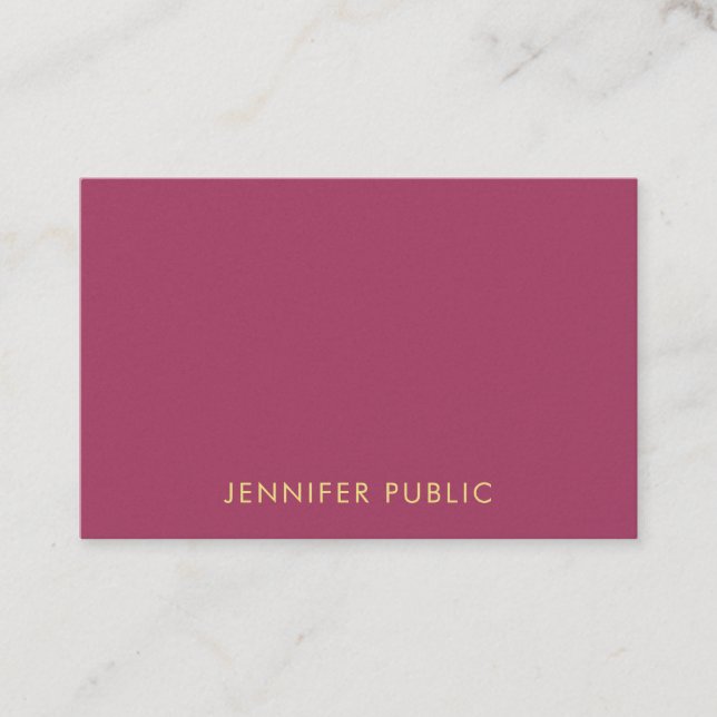 Professional Premium Pearl Finish Modern Elegant Business Card (Front)