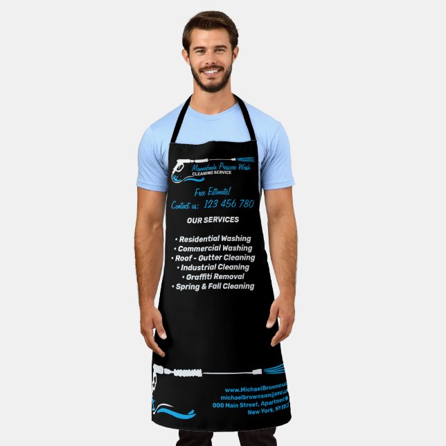 Professional Pressure Washing & Cleaning Apron (Worn)