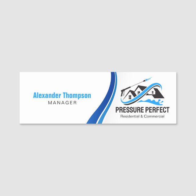 Professional Pressure Washing & Power Cleaning  Name Tag (Front)