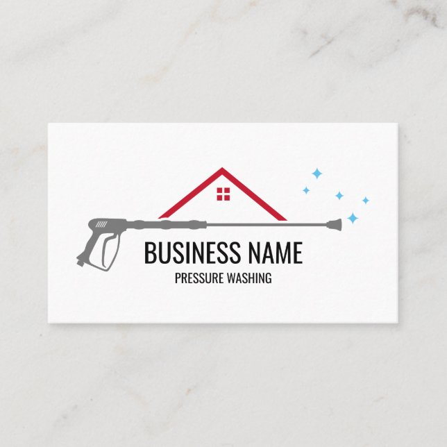 Professional Pressure Washing Power  Masculine  Bu Business Card (Front)