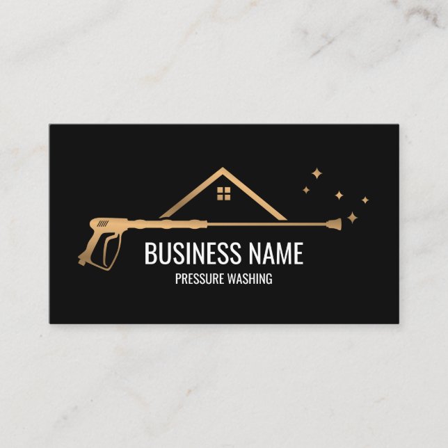 Professional Pressure Washing Power  Masculine  Bu Business Card (Front)