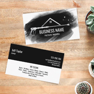 Professional Pressure Washing Power Masculine Bu Business Card