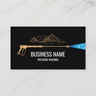 Professional Pressure Washing Power  Masculine Business Card