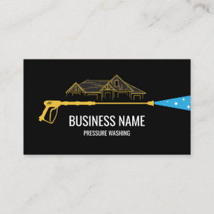 Professional Pressure Washing Power  Masculine Business Card