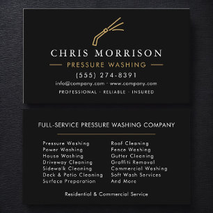 Professional Pressure Washing Power Wash Business Card