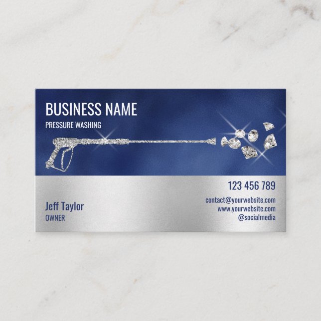 Professional Pressure Washing Power Washing Busine Business Card (Front)