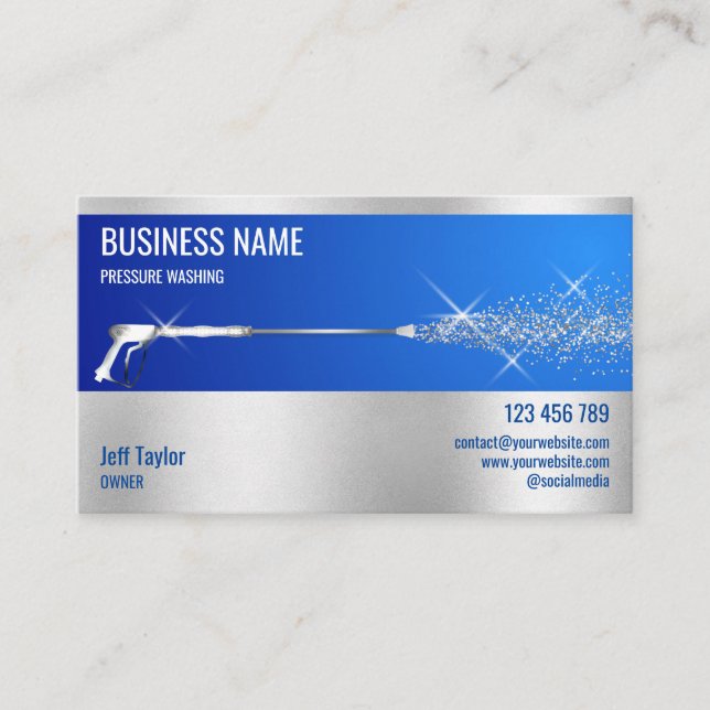 Professional Pressure Washing Power Washing Busine Business Card (Front)