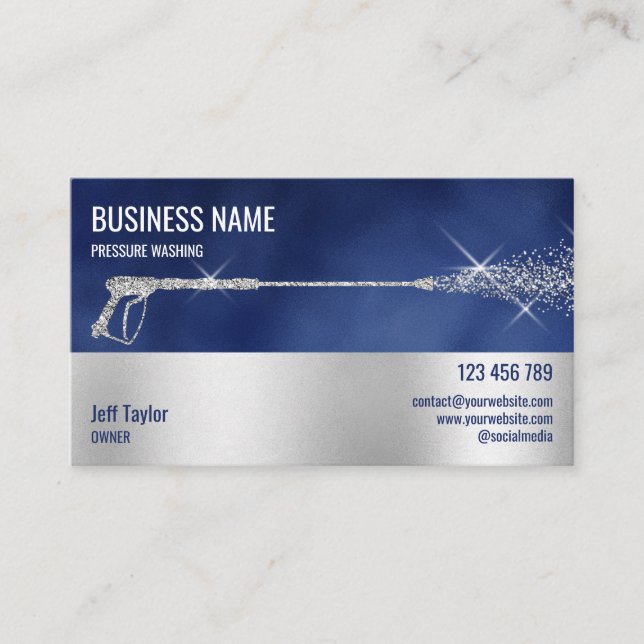 Professional Pressure Washing Power Washing Busine Business Card (Front)