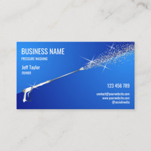 Professional Pressure Washing Power Washing Clean Business Card