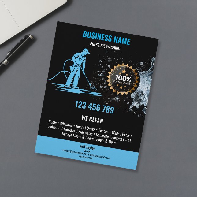 Professional Pressure Washing Power Washing House Flyer (Creator Uploaded)