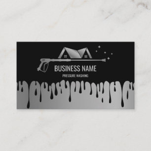 Professional Pressure Washing Power Washing Roof B Business Card