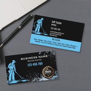 Professional Pressure Washing Power Washing Roof Business Card