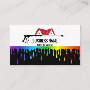 Professional Pressure Washing Power Washing Roof Business Card