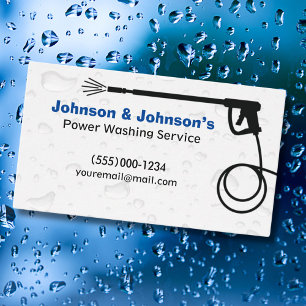 Professional Pressure Washing Service Business Car Business Card