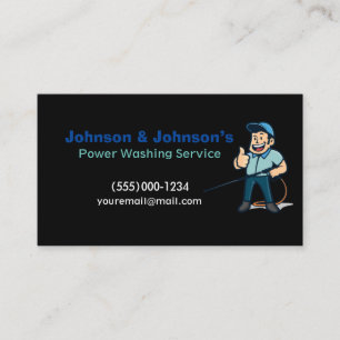 Professional Pressure Washing Service Business Car Business Card