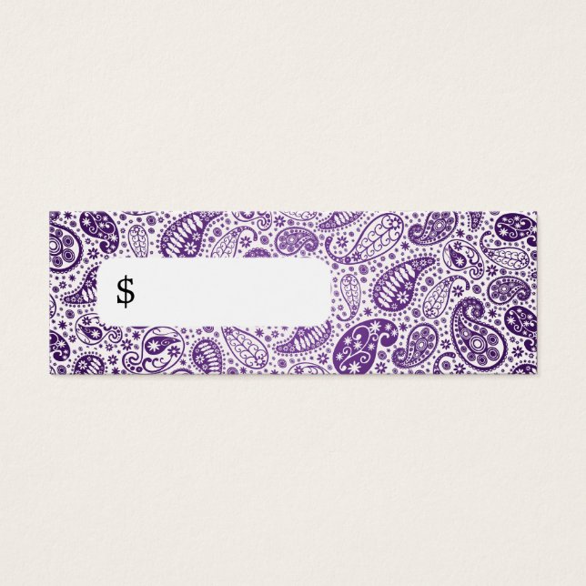 Professional Price Tag Fashion Paisley Purple (Front)
