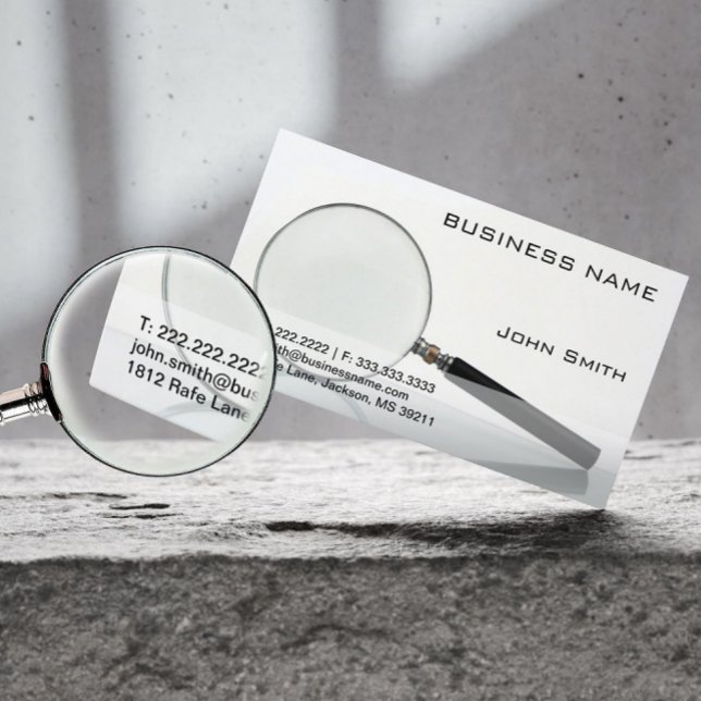Professional Private Investigator Detective Business Card (Creator Uploaded)