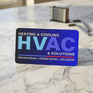 Professional Pro Services   Custom Modern HVAC Business Card
