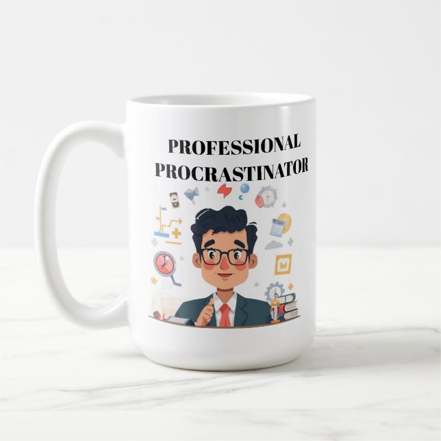 Professional Procrastinator Coffee Mug (Left)