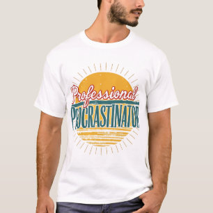 Professional Procrastinator Retro T-Shirt Funny 