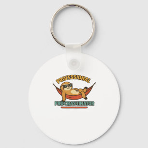 Professional Procrastinator Sloth Retro T-Shirt Cl Key Ring