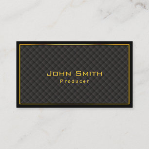 Professional Producer Gold Frame Diamond Grids Business Card