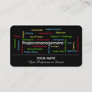 Professional projectmanagement and consulting business card