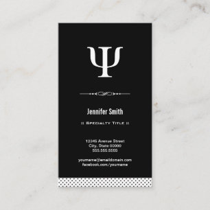 Professional Psychologist - Psychology Psi Symbol Business Card