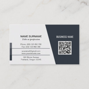 Professional QR code corporate or personal Business Card