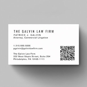 Professional QR Code Employee Business Card