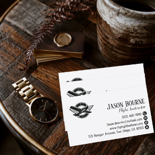 Professional QR Code Employee Pilot Aeroplane Business Card