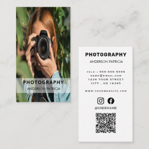 Professional QR Code Full Photo Business Card