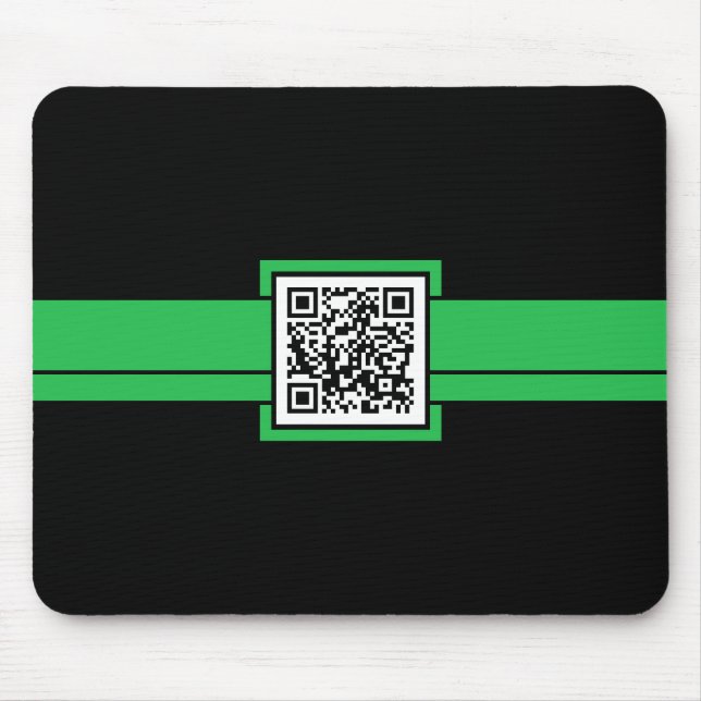 professional QR code : green ribbon Mouse Mat (Front)