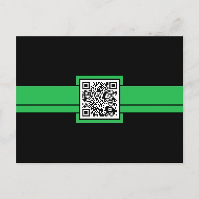 professional QR code : green ribbon Postcard (Front)