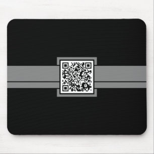 professional QR code : grey ribbon Mouse Mat